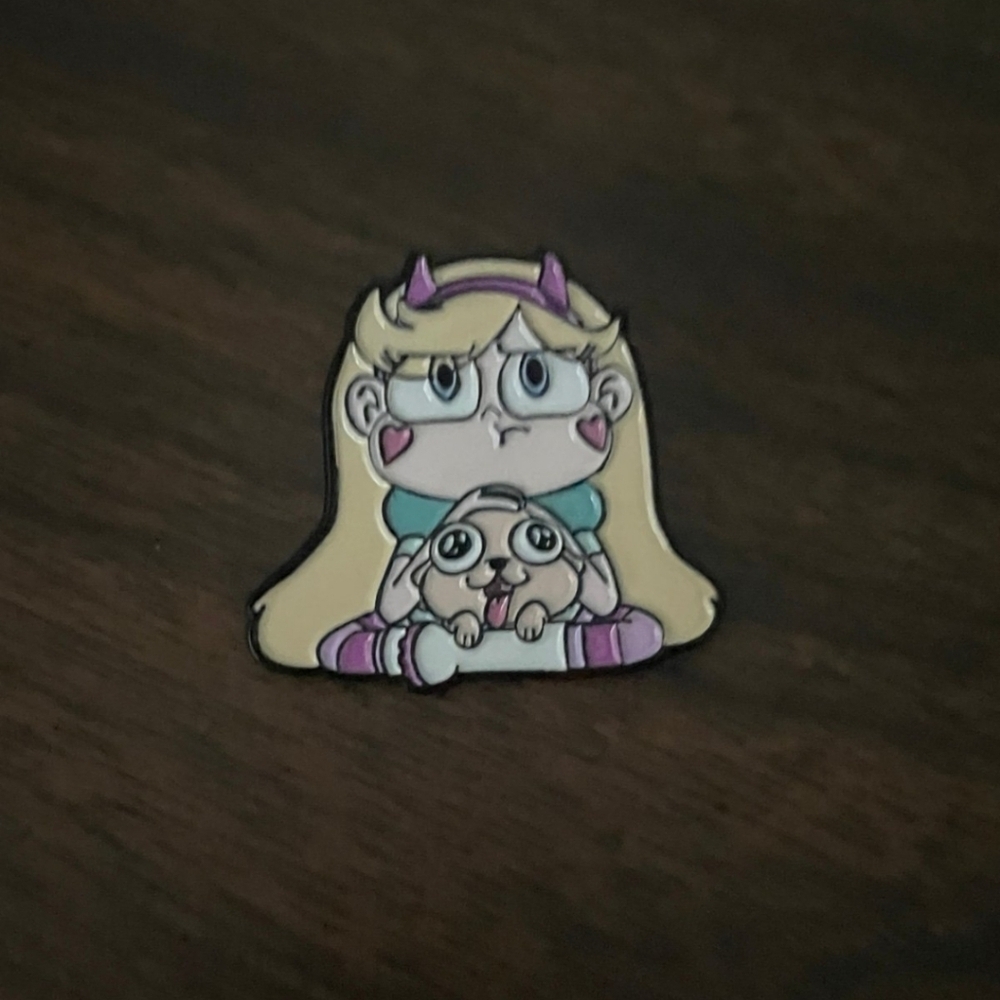 Cartoon Character Enamel Pin Star